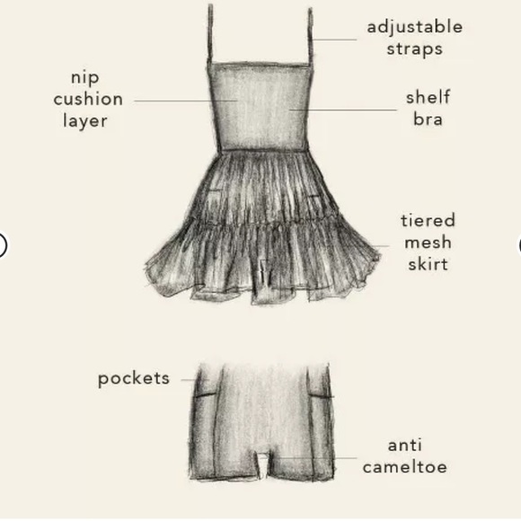 NWOT Blogilates Women's Ballerina Active Dress, XS Teal Blue - Picture 5 of 5